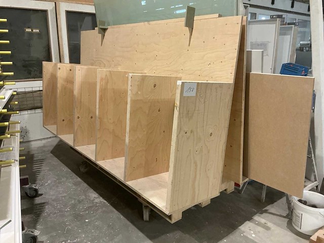 Houten dubbele platenkar - afbeelding 1 van  4