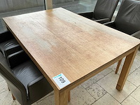 Houten eetkamertafel + stoel (4x) - afbeelding 3 van  4
