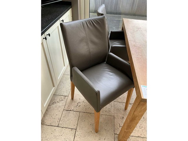 Houten eetkamertafel + stoel (4x) - afbeelding 4 van  4