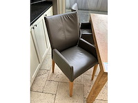 Houten eetkamertafel + stoel (4x) - afbeelding 4 van  4