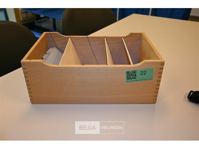 Houten fichebak - afbeelding 1 van  3