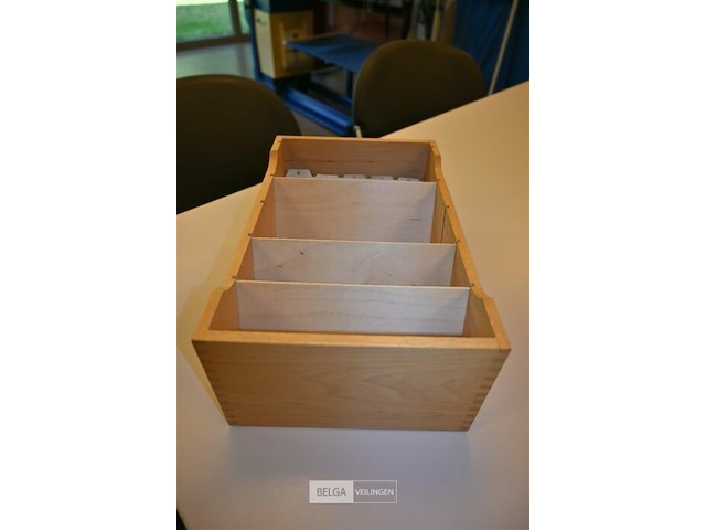 Houten fichebak - afbeelding 3 van  3
