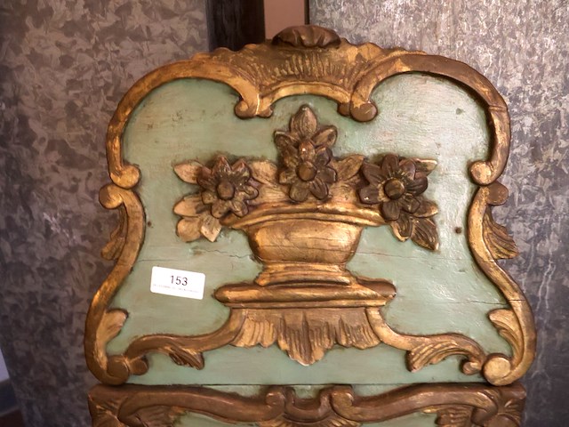 Houten gedocoreerde spiegel - afbeelding 2 van  3