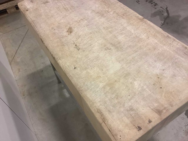 Houten hakblok + inox onderstel - afbeelding 5 van  5