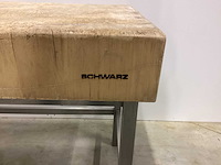 Houten hakblok op inox onderstel overige vleesverwerking - afbeelding 4 van  4