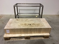 Houten hakblok op inox onderstel overige vleesverwerking - afbeelding 1 van  5