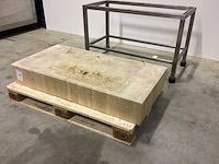 Houten hakblok op inox onderstel overige vleesverwerking - afbeelding 2 van  5