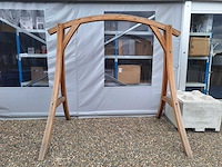 Houten hangmat staander hangstoel 225x200cm - afbeelding 1 van  3
