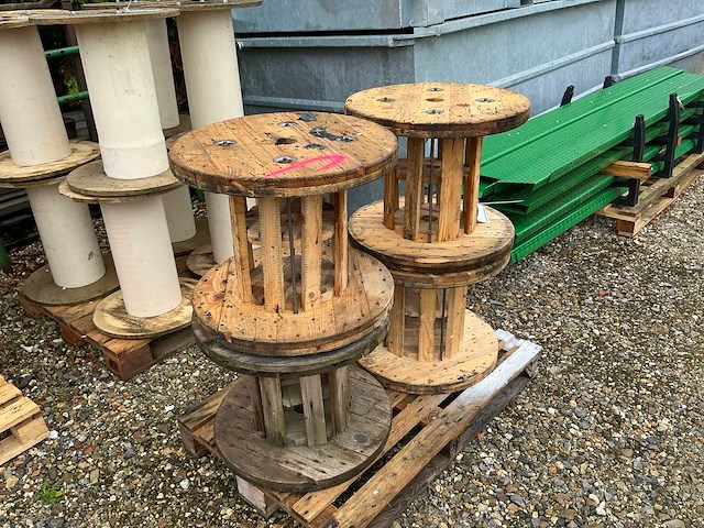 Houten haspel (3x) - afbeelding 2 van  4