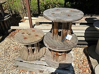 Houten haspel (3x) - afbeelding 3 van  4