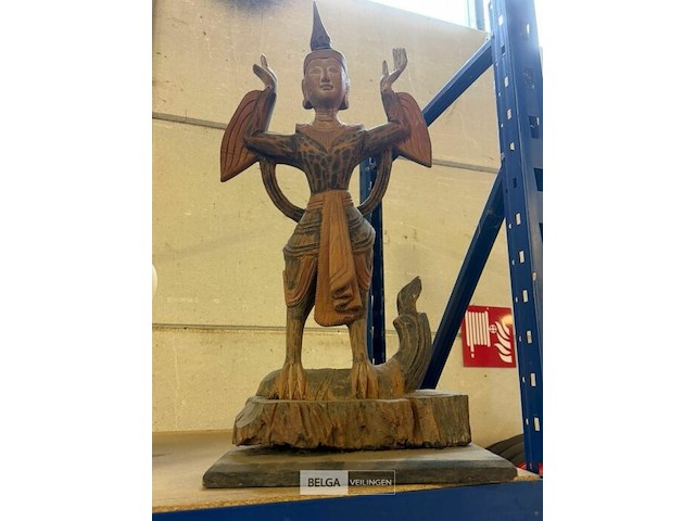 Houten hindu beeld - afbeelding 1 van  1