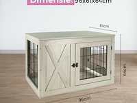 Houten hondenbench 96x61x64cm - afbeelding 3 van  5