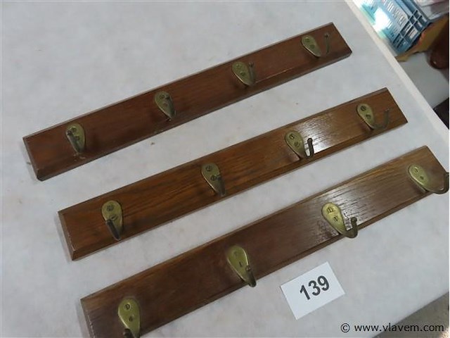 Houten kapstokjes 3 stuks - afbeelding 3 van  3