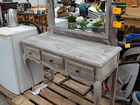 Houten kaptafel + kapstokmeubel - afbeelding 2 van  3