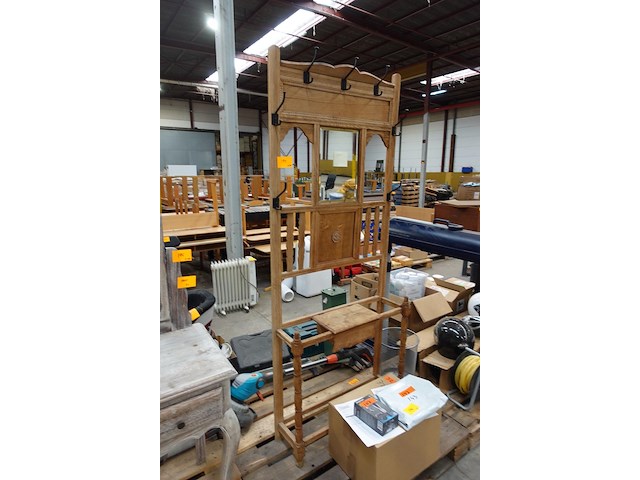 Houten kaptafel + kapstokmeubel - afbeelding 3 van  3