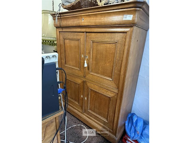 Houten kast b118xh154xd54 cm - afbeelding 2 van  2