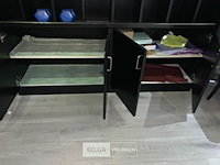 Houten kast met marmeren blad - afbeelding 2 van  2