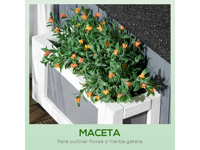 Houten kattenhuis met bloempot, ramen, meerdere ingangen - afbeelding 5 van  11