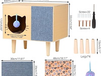 Houten kattenhuisje - afbeelding 3 van  5