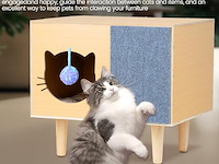 Houten kattenhuisje - afbeelding 4 van  5