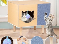 Houten kattenhuisje - afbeelding 2 van  5