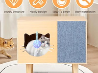 Houten kattenhuisje - afbeelding 4 van  5