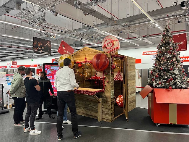 Houten kerstchalet - 3x2m - afbeelding 7 van  10