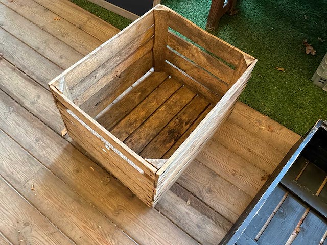 Houten kist (9x) + krijtbord (6x) - afbeelding 1 van  7