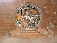 Houten kist met snijwerk - afbeelding 8 van  12