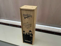Houten kist voor fles van rodenbach get. laurel & hardy