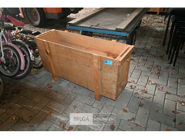 Houten kist zonder deksel - afbeelding 1 van  4