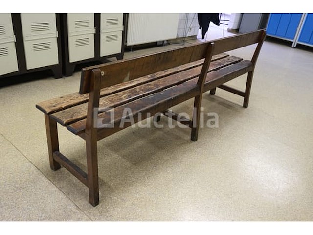 Houten kleedkamerbank - afbeelding 2 van  5