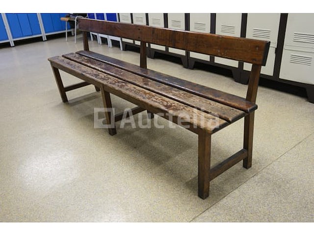 Houten kleedkamerbank - afbeelding 3 van  5