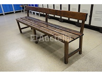 Houten kleedkamerbank - afbeelding 3 van  5