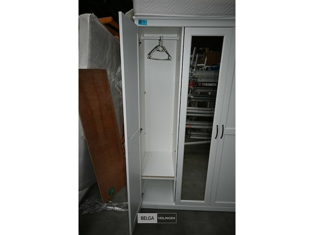 Houten kleerkast met spiegel - afbeelding 3 van  6