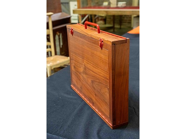 Houten koffer notelaar - afbeelding 2 van  4