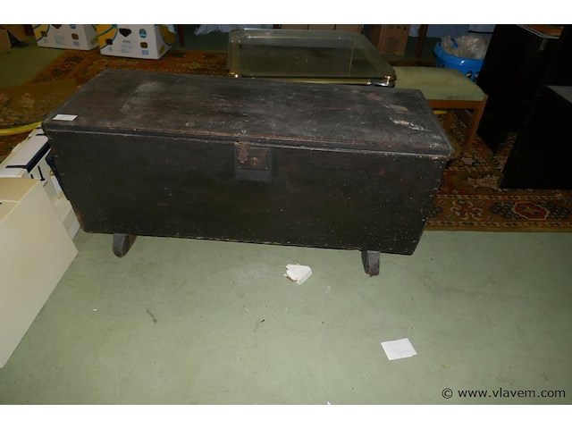 Houten koffer - afbeelding 1 van  2