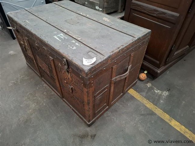 Houten koffer - afbeelding 1 van  2
