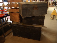 Houten koffers (x3) - afbeelding 1 van  5