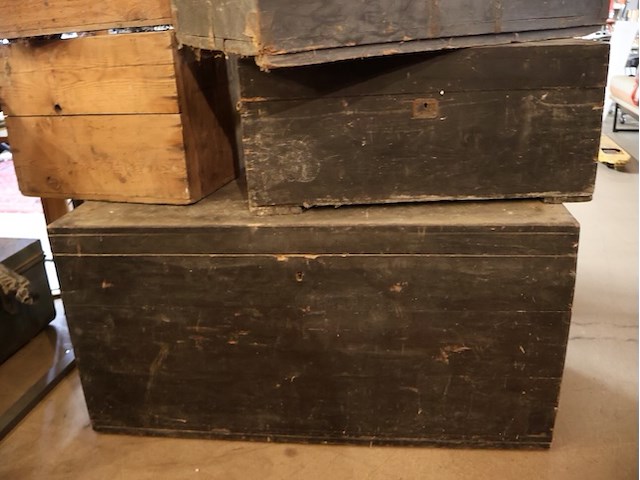 Houten koffers (x3) - afbeelding 3 van  5