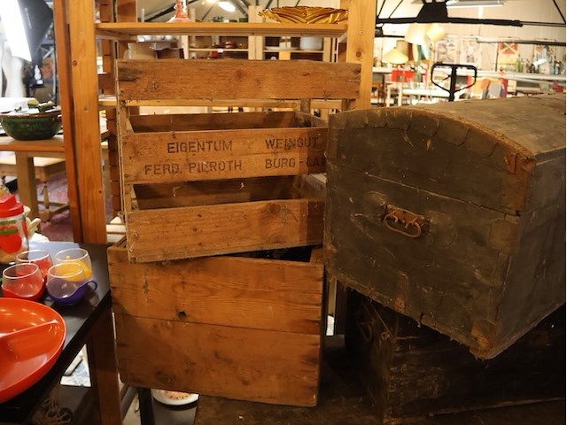 Houten koffers (x3) - afbeelding 4 van  5