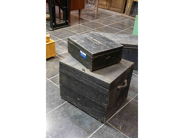 Houten koffers - afbeelding 1 van  3