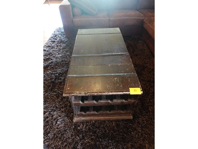 Houten koffer/salontafel - afbeelding 4 van  5