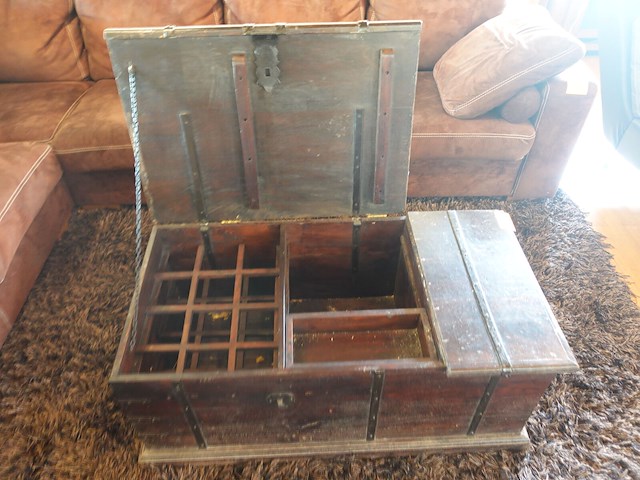 Houten koffer/salontafel - afbeelding 5 van  5