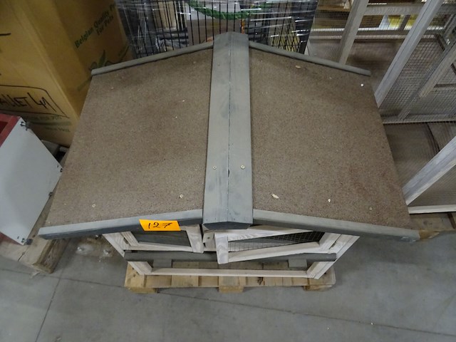Houten konijnenhok - afbeelding 2 van  3