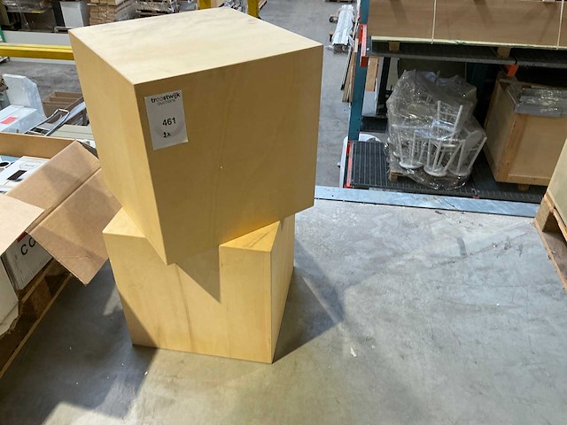 Houten kubus (2x) - afbeelding 1 van  3