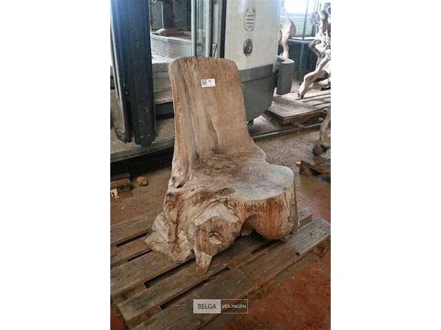 Houten kunstwerk / stoel - afbeelding 1 van  5
