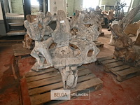 Houten kunstwerk / zitbank - afbeelding 2 van  5