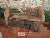 Houten kunstwerk / zitbank - afbeelding 1 van  5