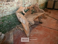 Houten kunstwerk / zitbank - afbeelding 3 van  5